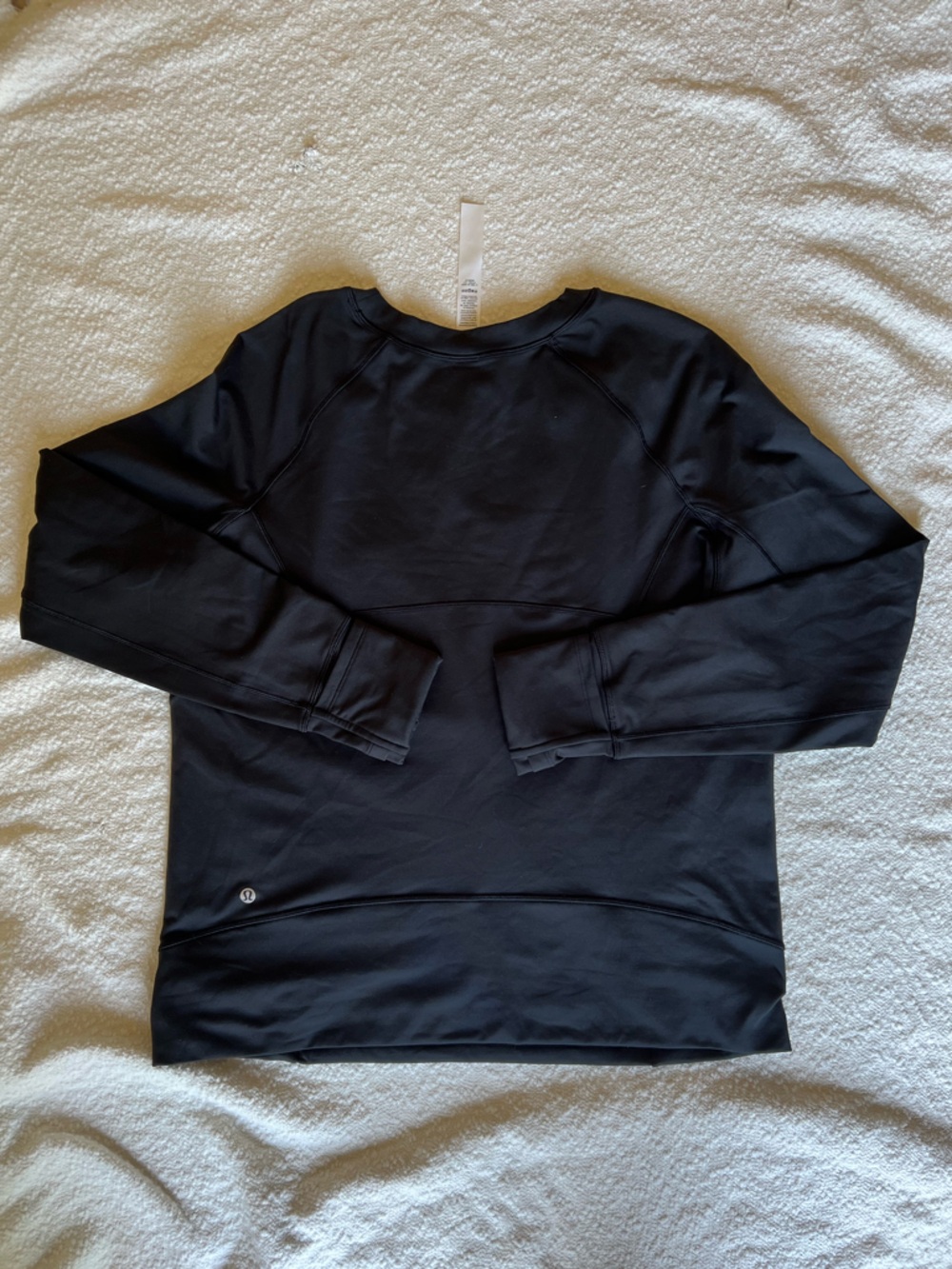 Lululemon Its Rulu Run Long Sleeve Shirt Black Top Size 10 - Picture 2 of 9